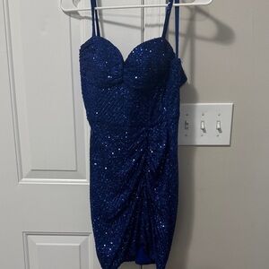 Homecoming - Morgan & Co. Navy Sequin Mini Dress